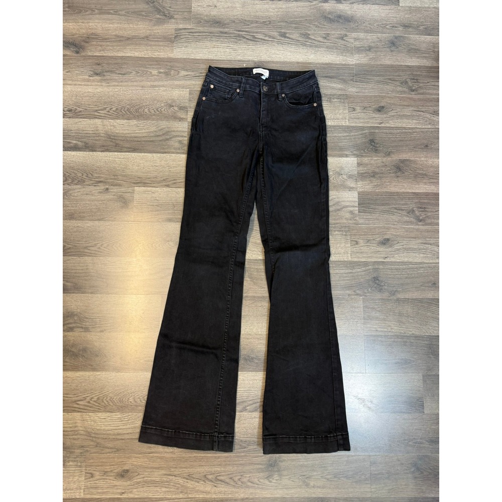 Shyanne Womens Black Flare Jeans High Rise Western Denim Size 27 Regular